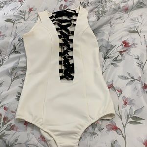 Cross front bodysuit